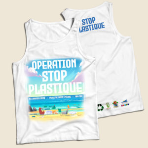 Débardeur personnalisé pour une opération stop plastique