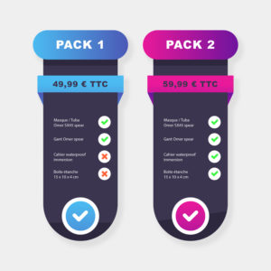 Pack d'offre pour des services de webdesign