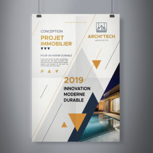 Poster au format A3 pour un cabinet d'architecte
