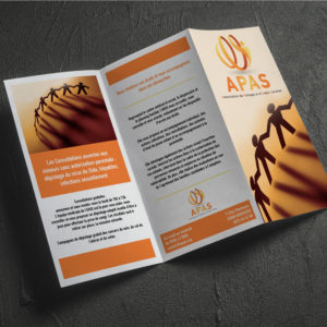 Brochure Dépliant pour une association sociale APAS