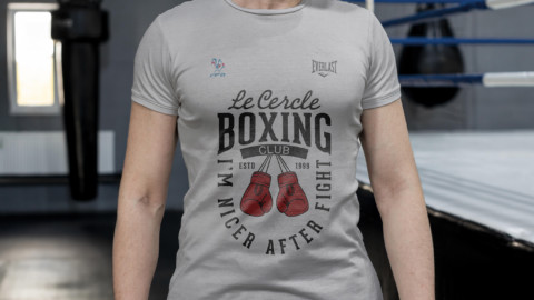 t-shirt boxe flocage