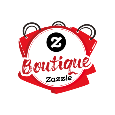 Bouton en rouge et noir notifé d'un logo Z et du texte boutique