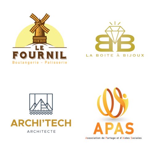 Panel de 4 logos différents